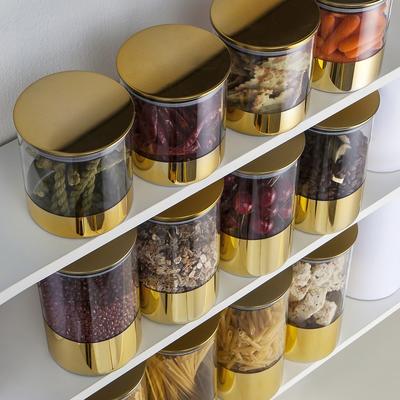 Barattoli di Vetro Lattine Sigillate con Coperchio Bottiglie per Conservazione Cibo in Cucina Barattoli Mason per Spezie Salvadanaio per Caramelle Scatola per Tè Lattina per Conservazione in Cucina