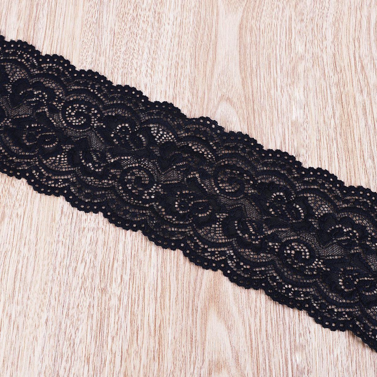 

Черно-белая эластичная кружевная лента для DIY швейных аксессуаров Width 10 cm, 2 meters per pack (about 1.8 meters)