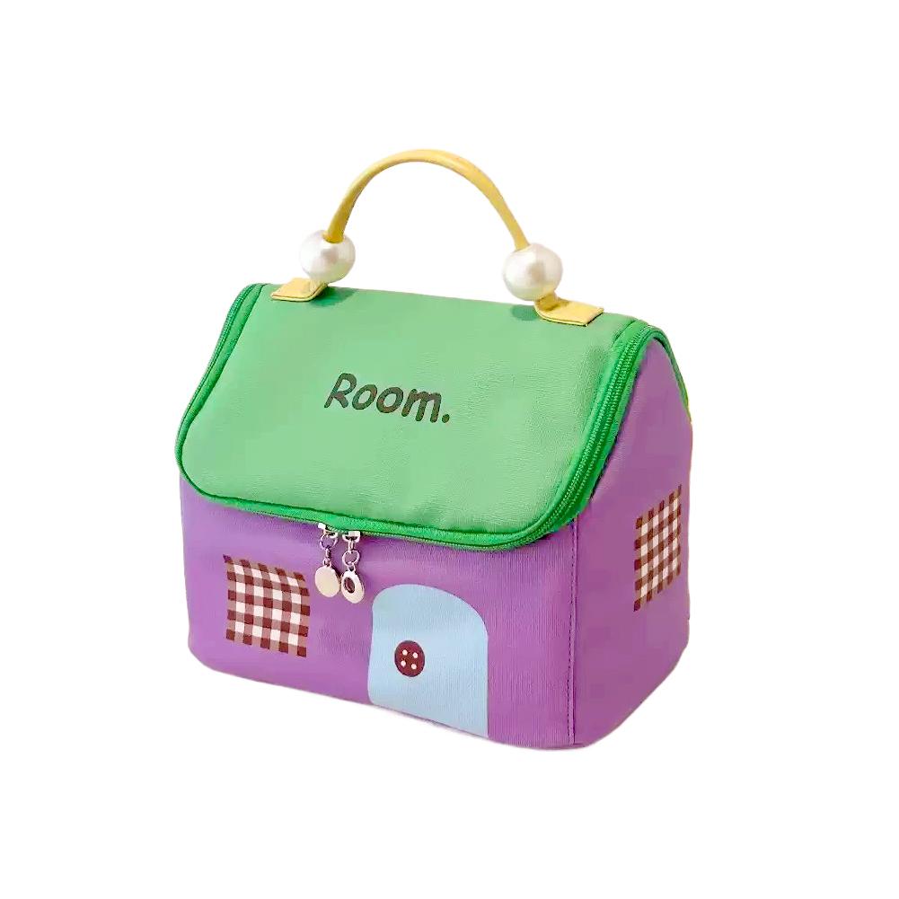 Little House Makeup Bag Women's Cosmetic Bag Cosmetic Pouch Cosmetic Bag Organizer for Women Bathroom Toiletry Zipper Bag