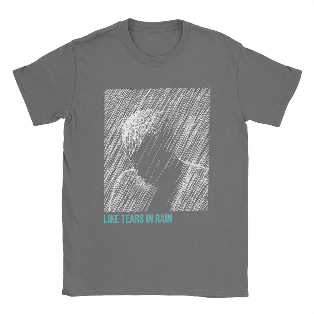 Blades Runners Like Tears In Rain T-Shirts für Herren Baumwolle Vintage T-Shirts Rundhalsausschnitt 2049 Y2k Harajuku T-Shirt Kurzarm Neu