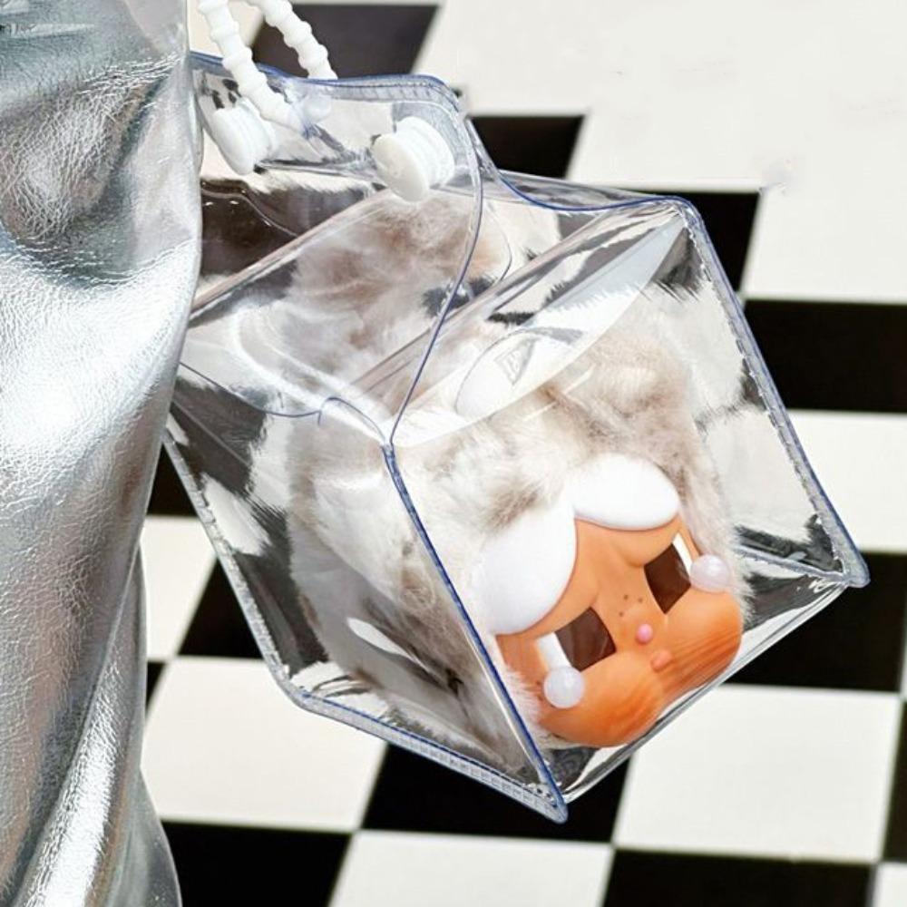 

Protective Cover Mini Clear Outdoor Doll Bag Crybaby Outdoor Doll Display Bag Children Gift прозорий