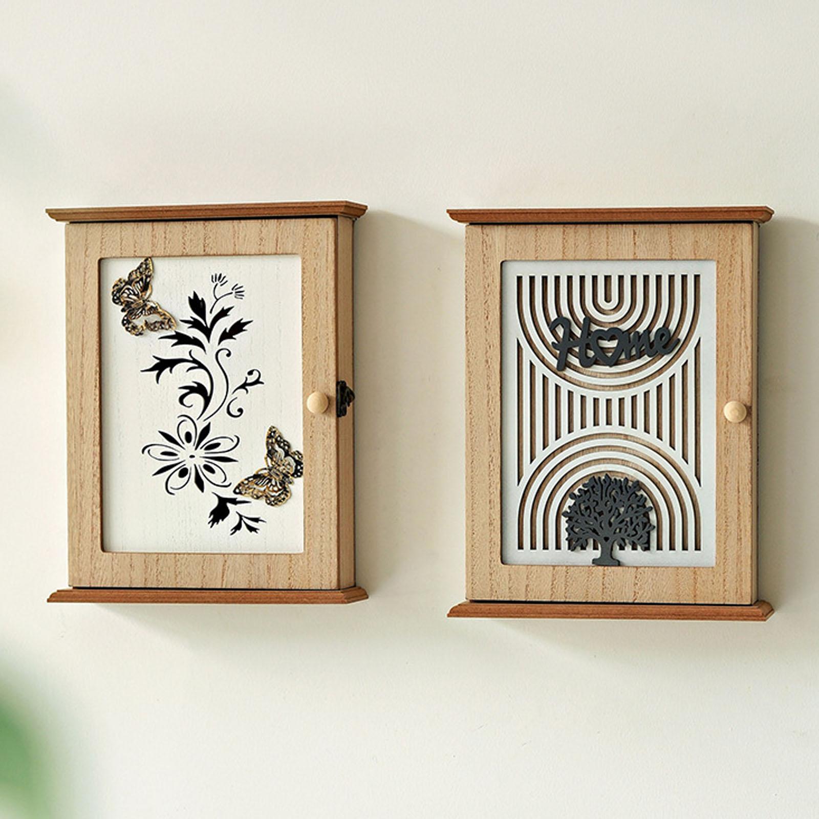 Dustproof Wall Mount Key Organizers With Vintage Designs Space Saving Entryway Storage Solution