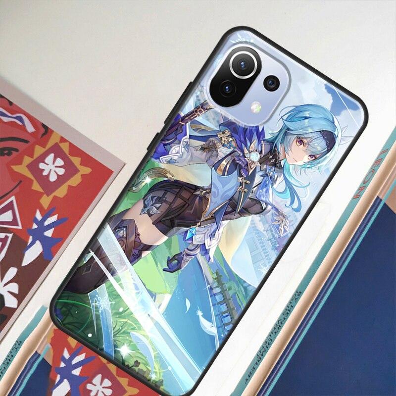 Genshin Impact Eula Hülle für POCO F3 X3 GT F1 F2 M3 M4 Pro Handyhülle für Xiaomi Mi 11 Lite Mi 11T Pro 10T