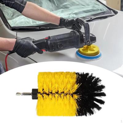Bohrerbürstenaufsatz Zubehör Einfache Installation Gelb Reinigungszubehör Autoreiniger Waschen