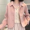 Women's 2025 Autumn/Winter Single-Breasted Woolen Short Loose Coat Jacket