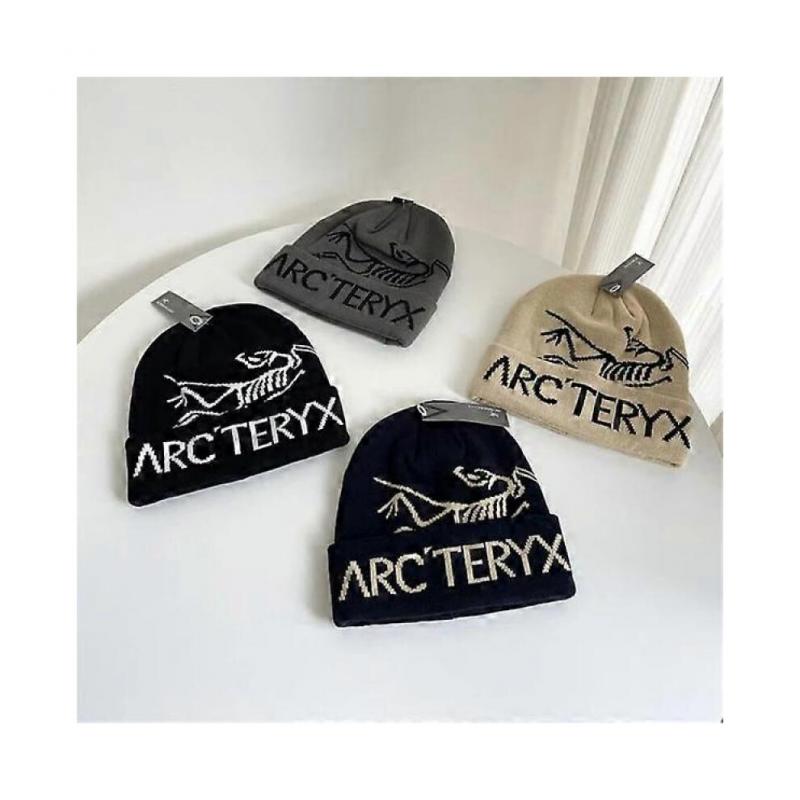 (Beige - 56-58cm) Arcteryx Bird Head Black Toque Beanie Hat 