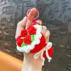 Portable Keychain Hand-Crocheted Wool Rose Petal Mini Bouquet Decoration Keychain Pendant Bags Backpacks Accessory