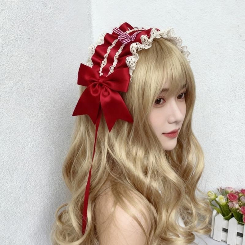 Stylish Lace Bows Headband Comfortable Hairpiece Breathable Hairband Perfect For Anime Conventions Fashion Accessories