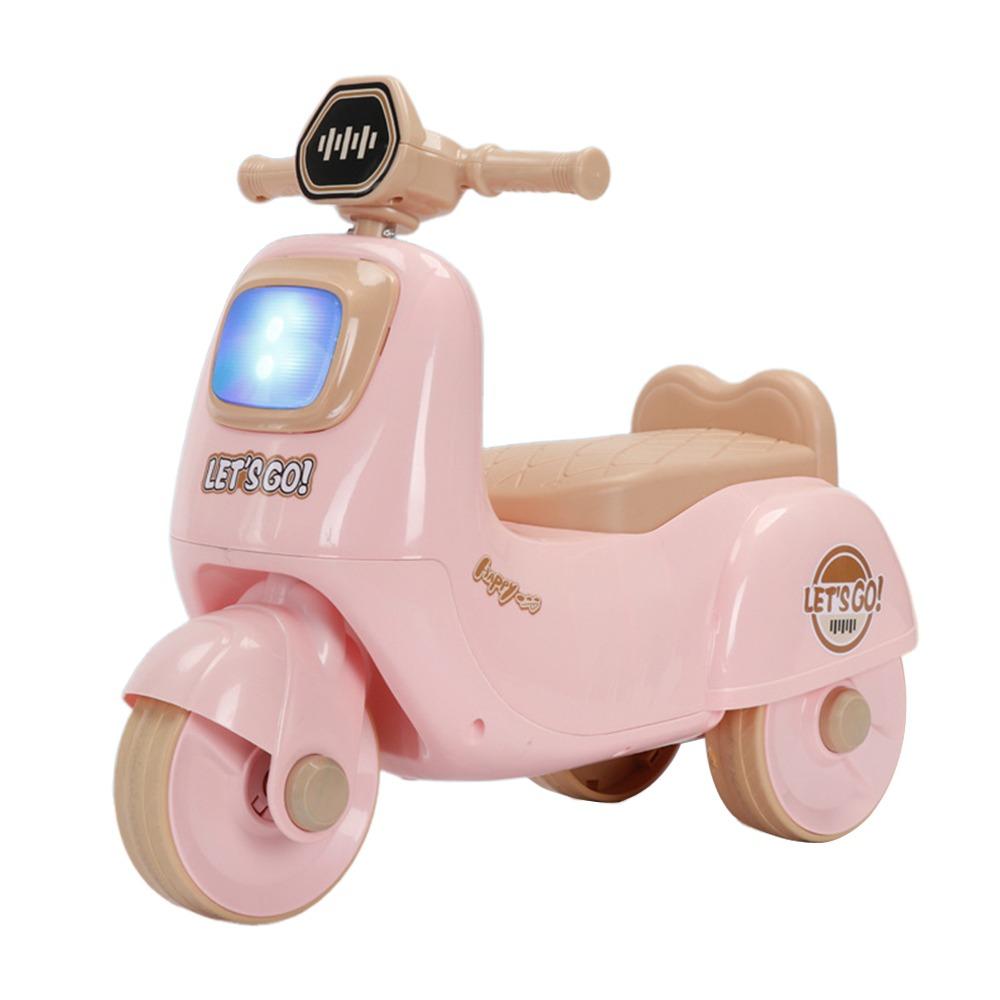 Mașină de jucărie cu trei roți, roz, verde, tricicletă, premergător, pentru copii de 1-3 ani, cu muzică ușoară