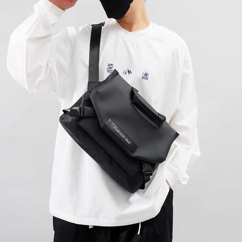 Men's Casual Crossbody Bag - Minimalist, Large Capacity, Functional Leather Messenger for Business Commute