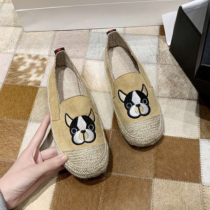 Fisherman shoes women's baotou 2025 spring new Korean version fashion versatile ins tide student flat casual lazy shoes