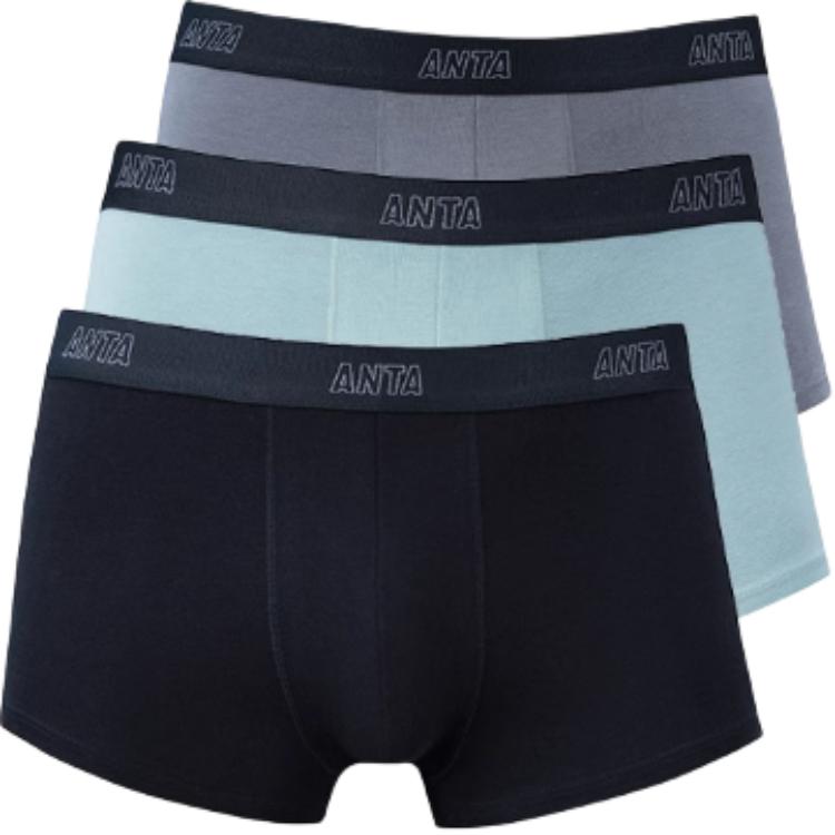 

Anta Simple Casual Comfortable Sports Underwear 3-Pack Men Underwear 992518971R-2 S