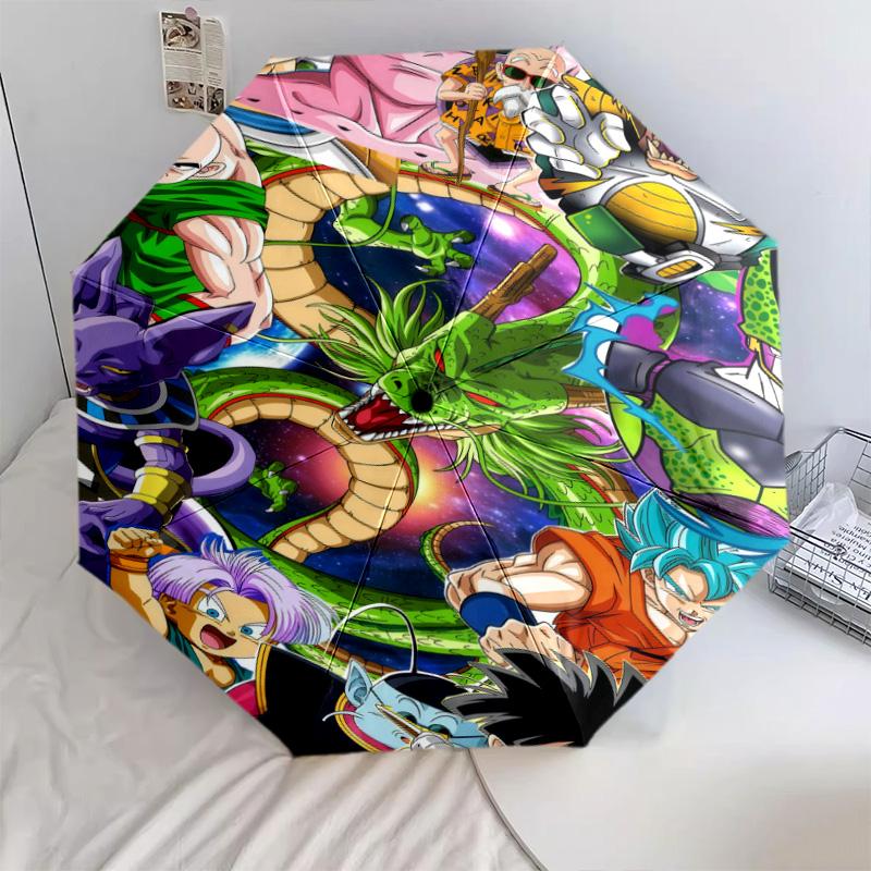 1 ΤΕΜ. Αυτόματο Πτυσσόμενο Ομπρέλα - Σχέδιο Son Goku Φορητό Πτυσσόμενο Σχέδιο Με 8 Ακτίνες Χριστουγεννιάτικα Δώρα Γενεθλίων