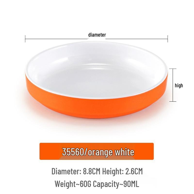 Small Melamine Bowl - Imitation Porcelain, Round Plastic Plate for Dipping Sauce or Snacks, Ideal for Commercial Use