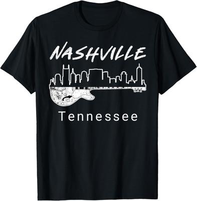 Nashville TN Souvenir Unisex T-Shirt Guitar Gifts - Travel Apparel
