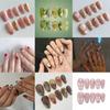 French False Nails Long Almond Press on Nails Manicure Fake Nails  Women