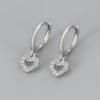 925 Silver Earrings For Women Trendy Heart Star Zircon Earring Jewelry Prevent Allergy Party Accessories Gift