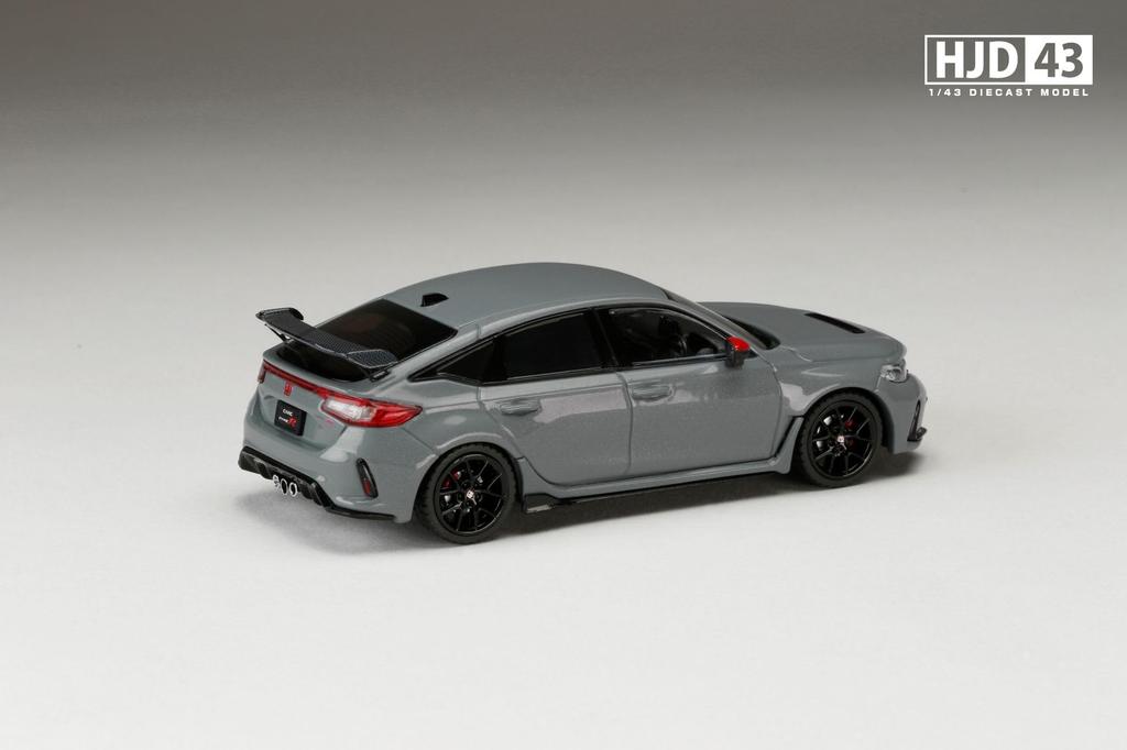 HobbyJAPAN HJD43 Scale Honda Civic Type R Racing Black Package with OEM Sonic Gray Finished HJD431004GM 1/43 (FL5) Options, Pearl, Model,
