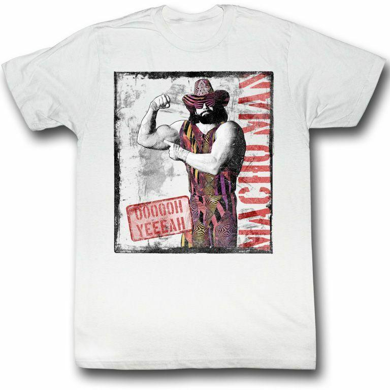 Macho Man Ooooh Yeeeeah White Adult T-Shirt XXL