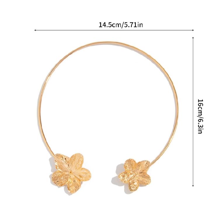 Minimalist Floral Pendant Necklace Adjustable Stackable Chain Jewelry Elegant Geometric Jewelry For Women Vacation Charm