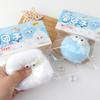 1 Piece Handmade Flocking Fluid Snowball Stress Relief Squishy Toy Mochi Slow Rebound New Fidget Props Birthday Party Gift