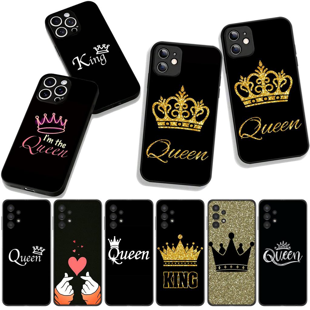 for Motorola Moto G54 G05 G24 G55 G75 G85 G15 G57 G86 Power Edge 50 30 Ultra Fusion neo Pro Case Heart Crown King Queen Princess