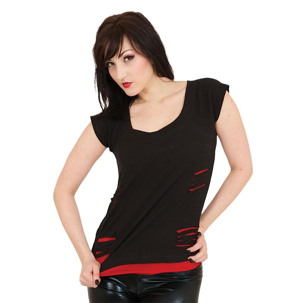 Spiral Direct Damen/Mädchen zerrissenes 2-in-1-Oberteil