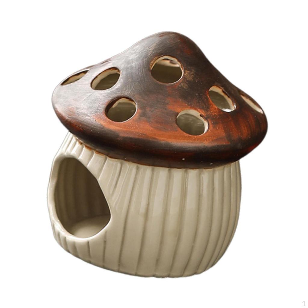 Mushroom Holder Ceramic Burner Desk Furnishings Sage Stand Smudge Bowl Farmhouse Meditation Yoga