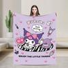 Kuromi Halloween Plaid Blankets Fleece Summer  Portable Super Warm Throw Blanket for Home Bedroom Rug Piece