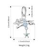 WOSTU 925 Sterling Silver Ocean Charms Starfish Shell Bucket Dolphin Surfboard DIY Beads for Original Bracelet Jewelry Making