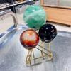 Large Capacity Triangular Ball Base Silver/Black/Gold Crystal Ball Stand  Office