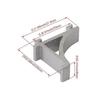 10 Pieces 2.3cm Aluminum Alloy Silver Refrigerator Shelf Support Hooks