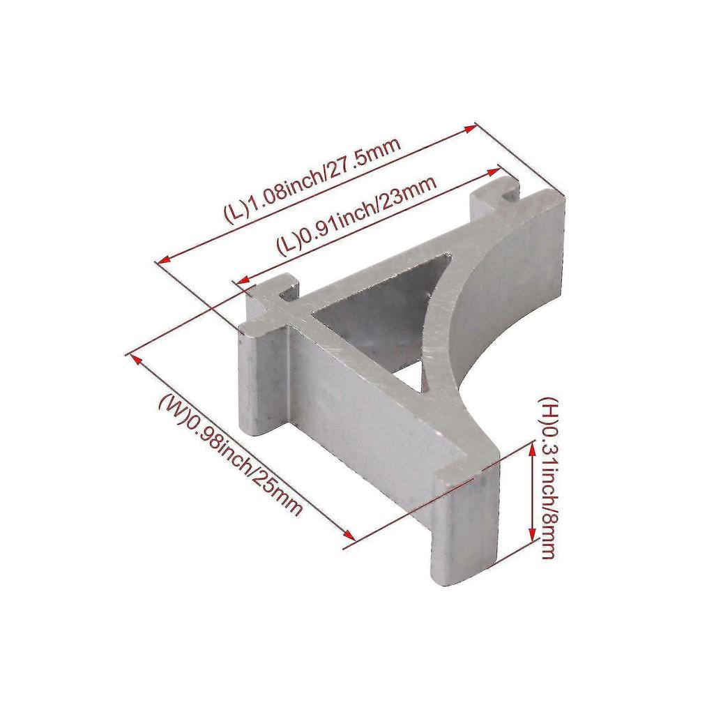 10 Pieces 2.3cm Aluminum Alloy Silver Refrigerator Shelf Support Hooks