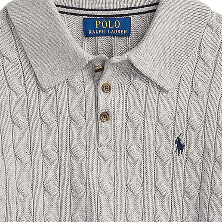 Polo Ralph Lauren Sweater Pony Embroidered Cable Knit Long Sleeve Kids Kids Tops 323982139-001
