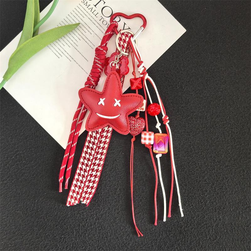 

Fashion Star Pendant Woven Rope Bag Charm