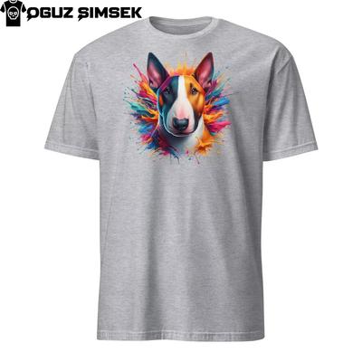 Buntes Bullterrier Unisex T-Shirt: Lebhaftes Design, bequeme Passform!