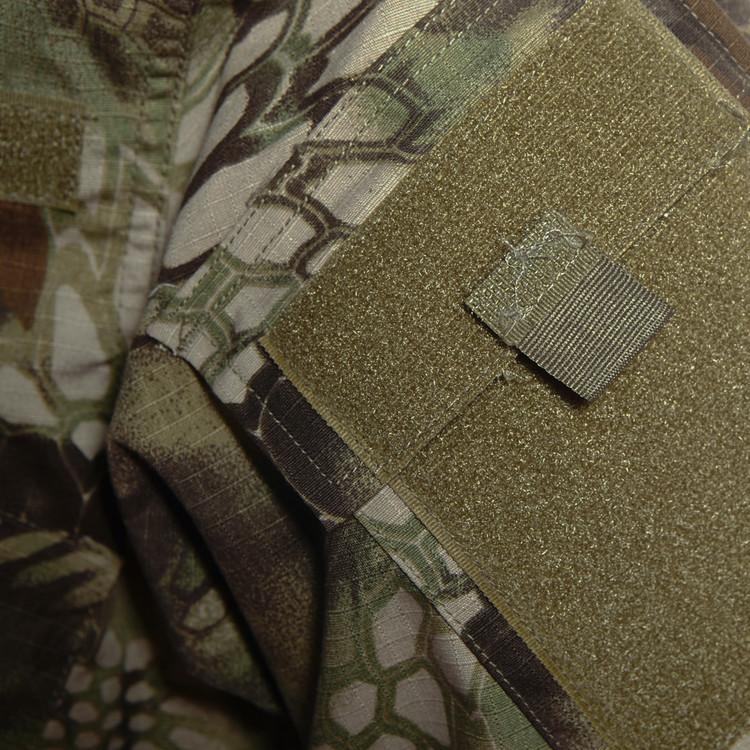 Green Hunting Camouflage Ribstop Suit Blouse Cargo Pants Set With Hat