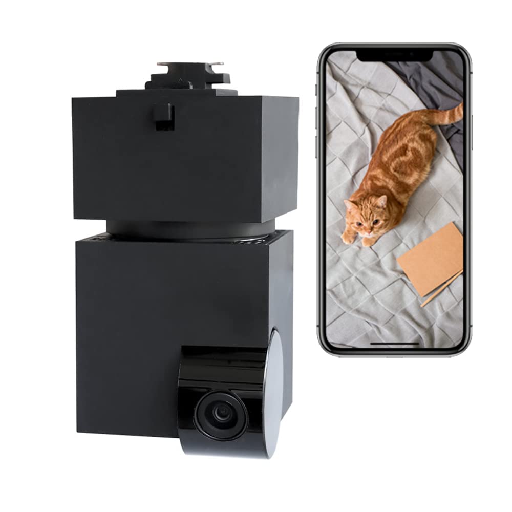 

Edison Smart Duct Rail Monitoring Camera CUBE Duct Rail Conversion Plug Set Compatible with Motion Recording Security Pet Indoor Camera (Black) Alexa,