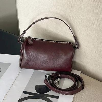 Mini Pillow Bag for Women 2025 New Vintage Cowhide Crossbody Underarm Bag Versatile Casual Fashion Cylinder Bag Trendy