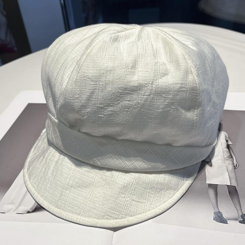 Summer new retro literary octagonal hat women's thin breathable newsboy hat versatile sunshade sun protection cap