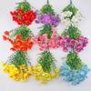 Artificial Eucalyptus Pansy Phalaenopsis Silk Flower Bouquet Wedding Home Garden Decor