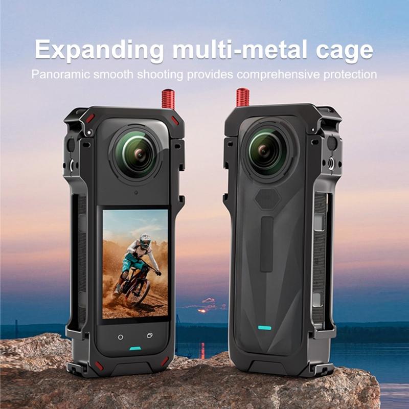 Lightweight Shockproof Frame For X5 Cameras Cage Bracket Featuring Double 1/4 Screw Holes Cold Shoe Mounts Slot