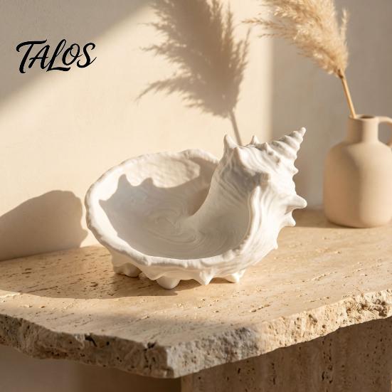 Gift for DIY Craft Lovers Conch Catchall Tray, Unique Detailed Texture, 3D Print Ocean Theme Handmade Home Decor Accessories Container, Durable