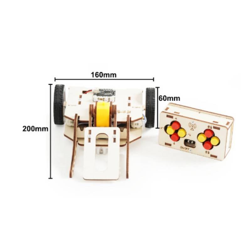 Remote Assembled Wooden Controlled Vehicle With Crocodile Mouth Design Toy Set