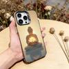 Buddha Art Pattern Phone Case For iPhone 17,16,15,14,13,12,11 Plus,Pro Max,XS,Colored Silver Plated Inside Cover