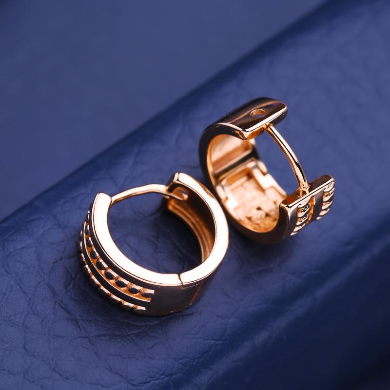 FEEYOO Clip-Ohrringe Roségoldfarben Mode-Ohrring für Damen Creolen Schmuck