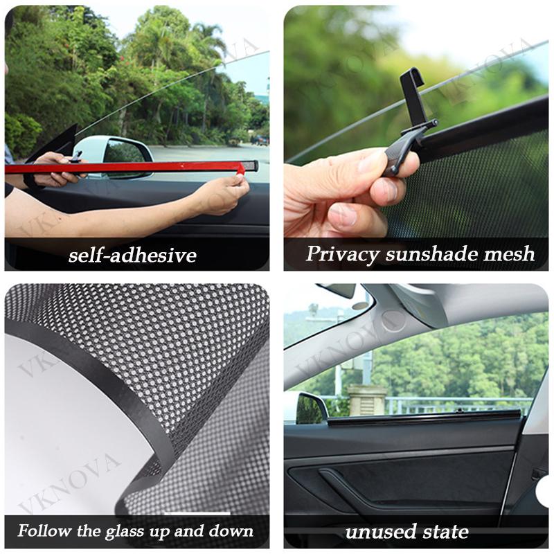 For Tesla Model Y Juniper 2025 2026 Model 3/Y/X 2017-2026 Car Sunshade Side Window Sunshades Window Sunburn Protective Cover