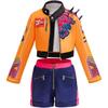 Rumi Costume Kids Girls Pop Singer Halloween Outfit Include Jacket,Tshirt,Shorts