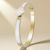 European Style Lucky Four-Leaf Clover Titanium Steel Bracelet - High-End Light Luxury with Excellent Color Retention