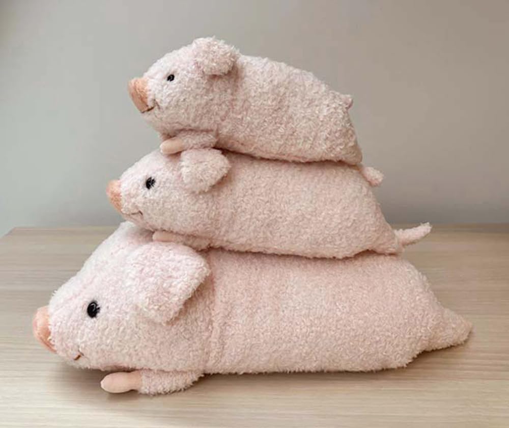 Monseuil Plush 10698 Pig, Pink, Cochon, Large,